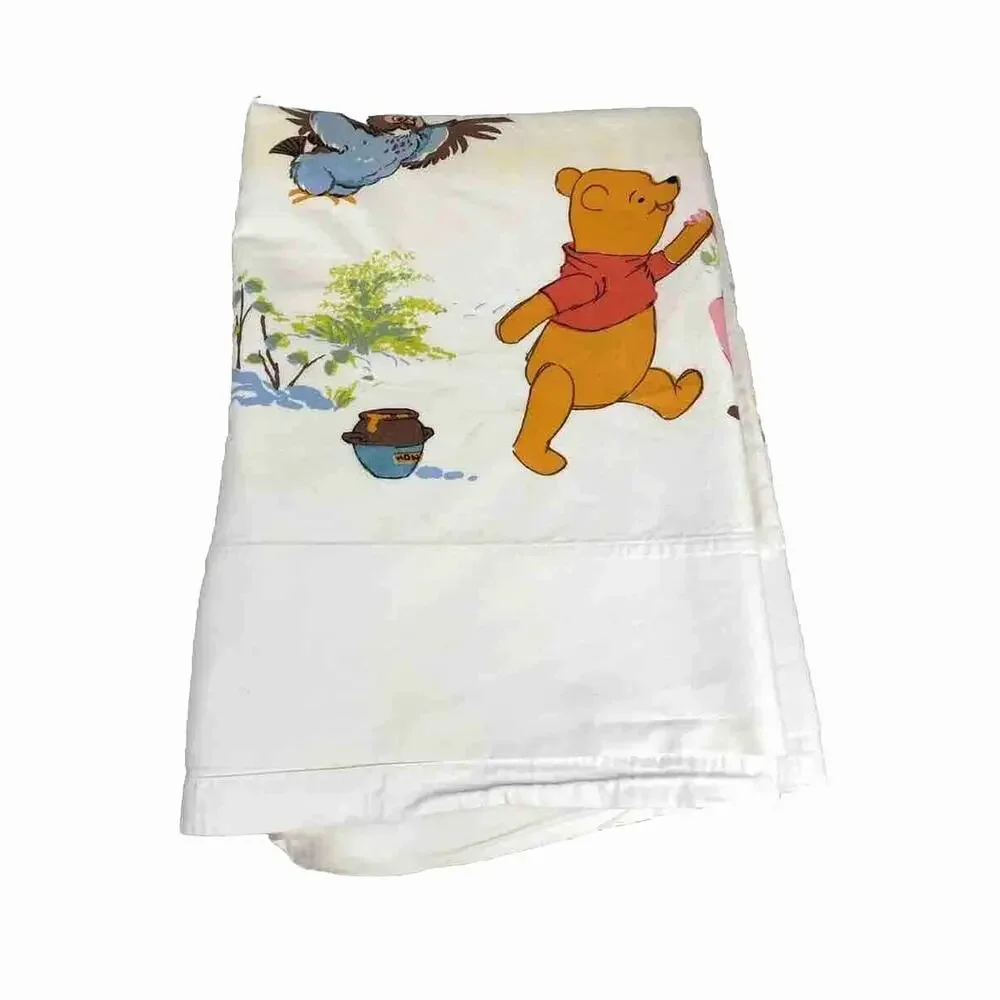 Disney Winnie The Pooh Twin Flat Bed Sheet Classic Collectible 1964 Vintage Rare